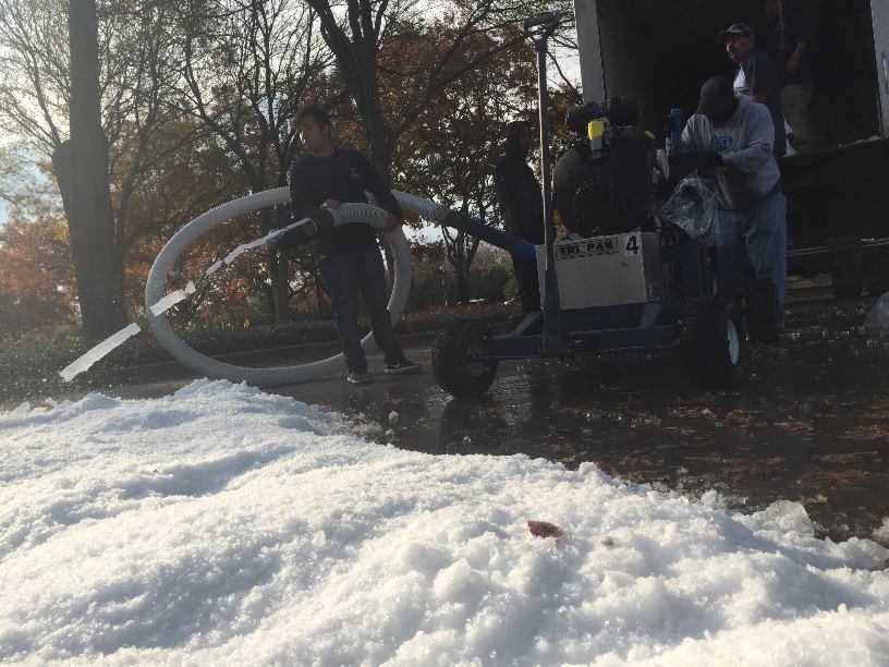 14' x 19' plot of snow