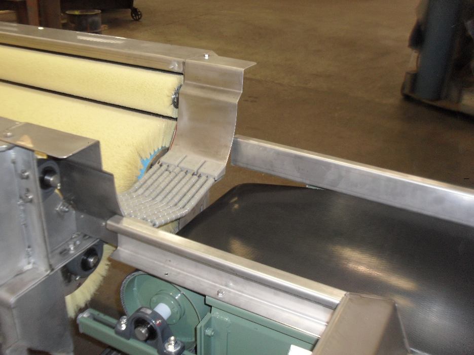 Transfer from Trough to Melon Brush Unit